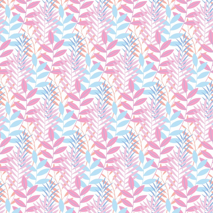Pastel Foliage Pattern Acrylic Sheets - CMB Pattern Acrylic